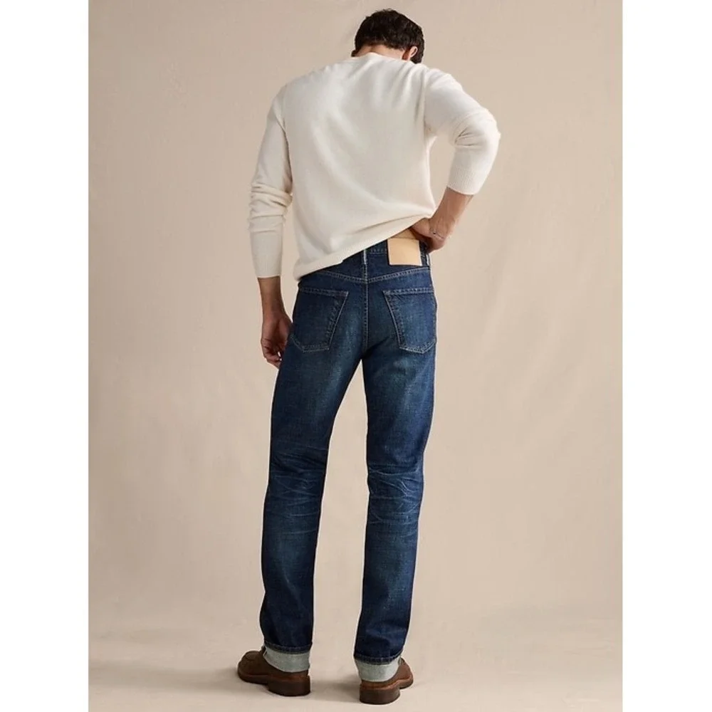 Banana Republic Selvedge Straight Jeans Dark Wash 34 New With‎ Tags